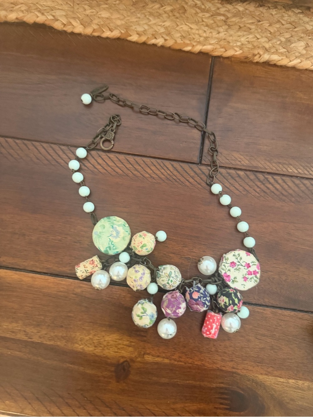 Lila Monet cluster statement necklace Plunders Design
